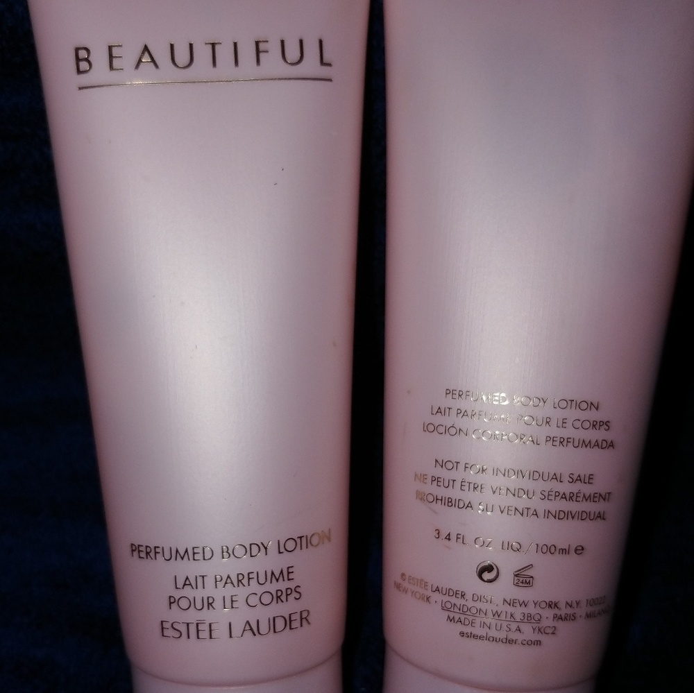 2 full sized Beautiful by Estee Lauder Body Lotion